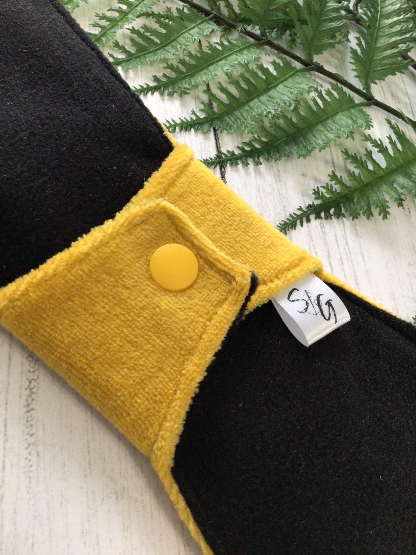 Mustard yellow cotton velour gusher pad (made to order)