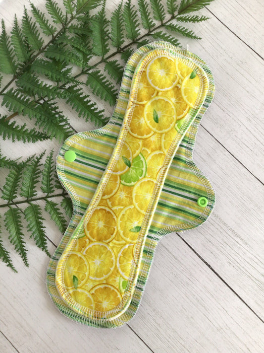 Lemon lime squeeze, wrap wing cloth pads (Made to order)