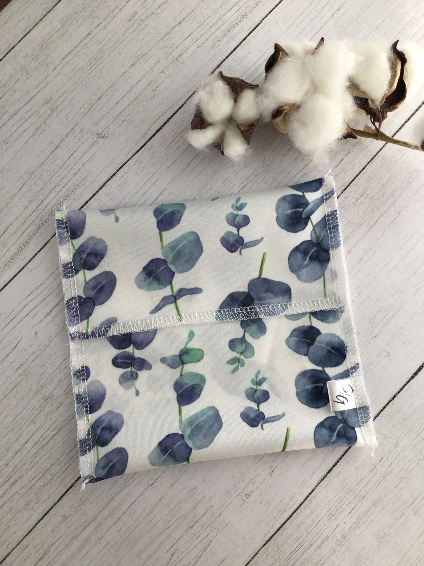 Purple eucalyptus PUL cloth pad wrappers in 2 sizes
