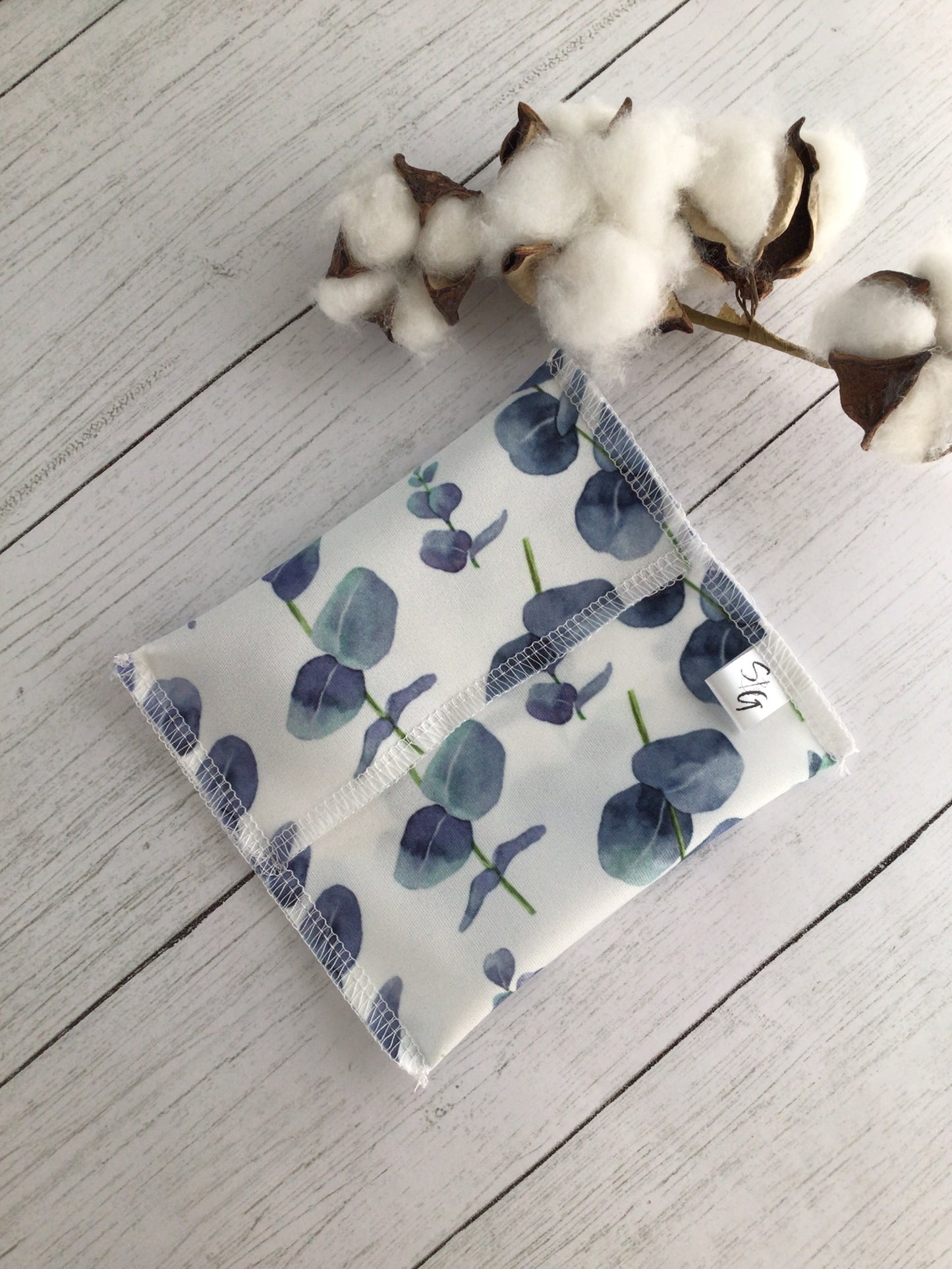 Purple eucalyptus PUL cloth pad wrappers in 2 sizes