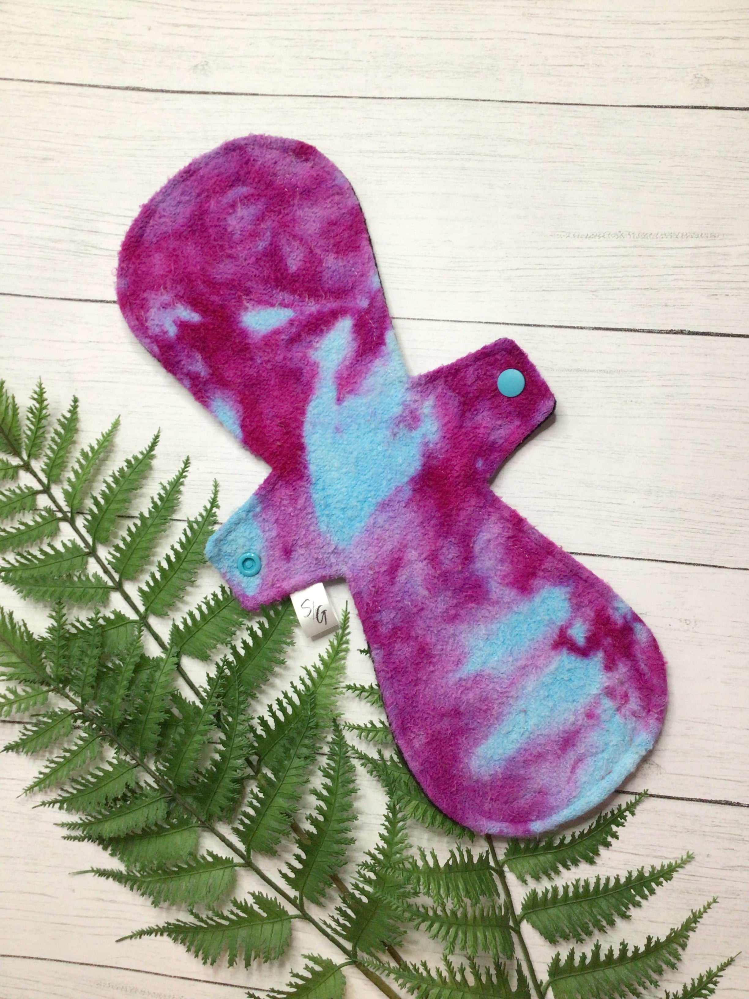 Ice dyed bamboo hemp fleece cloth pads (Made to order)