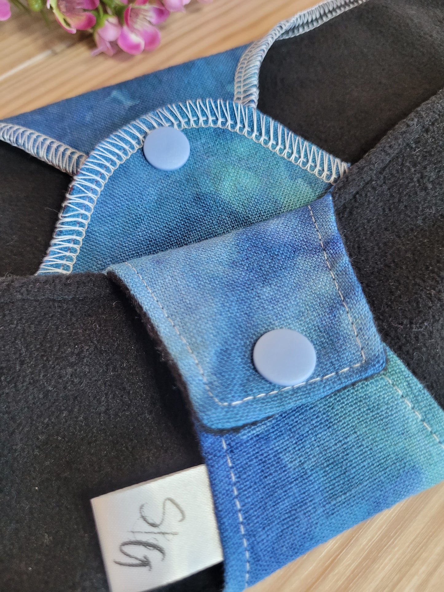 Winter storm* ice dyed Linen (Wrap wing, serged edge style) reusable cloth pads -customized- made to order