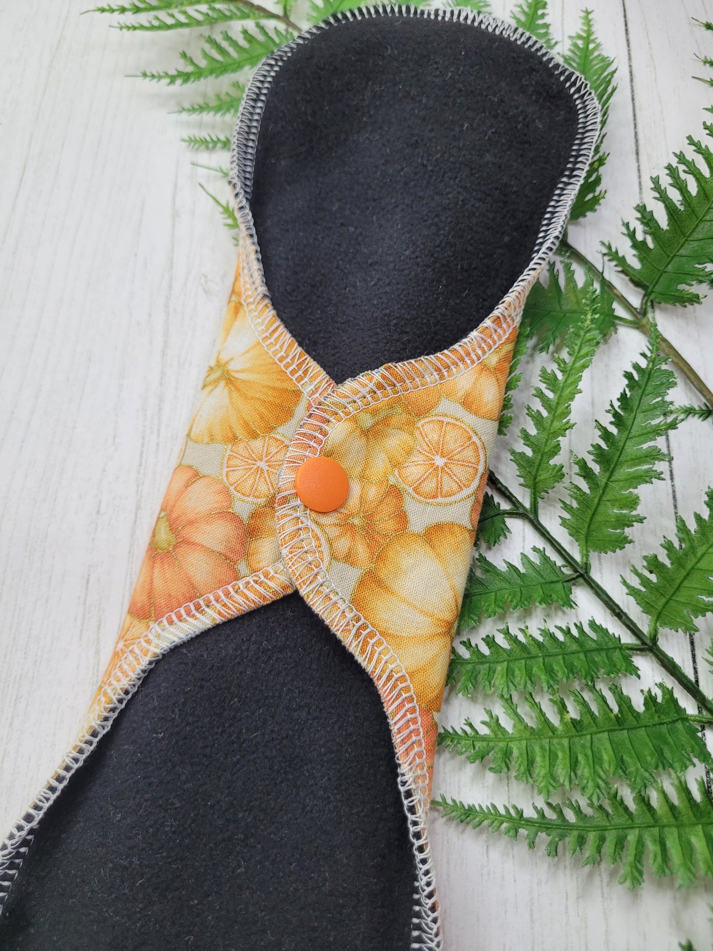 Citrus harvest cotton print cloth pads Wrap Wing (made to order, custom options)