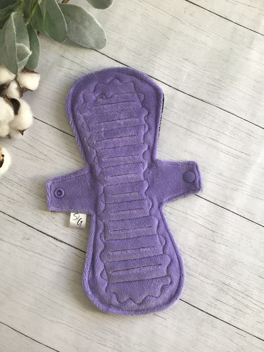 Lilac cotton velour gusher pad (made to order)