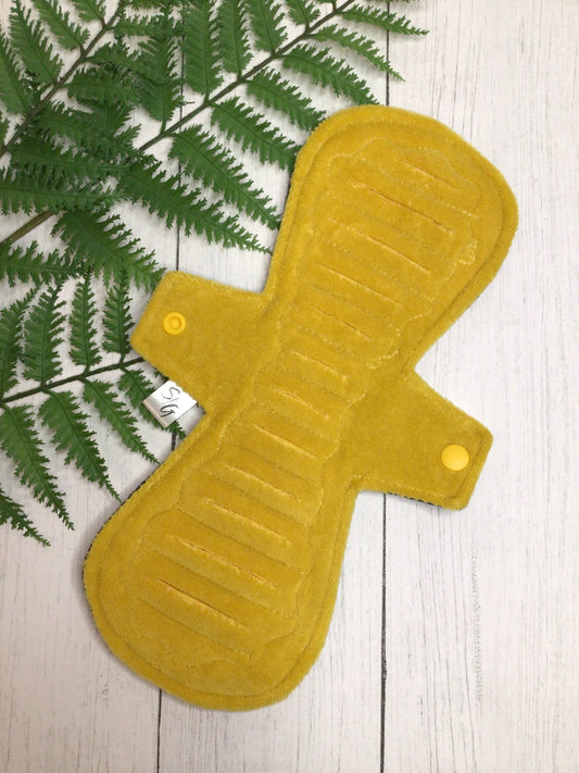Mustard yellow cotton velour gusher pad (made to order)