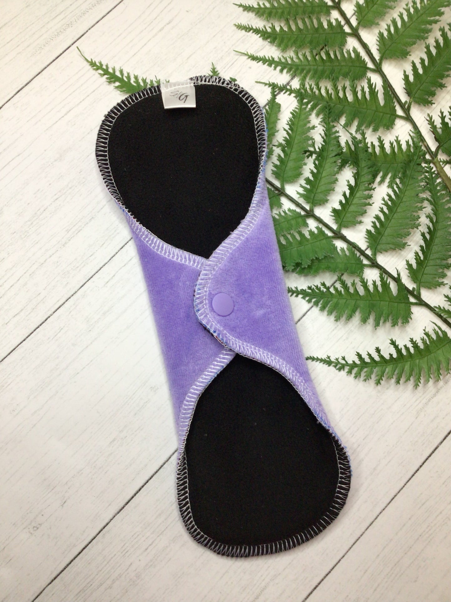 Lilac cotton velour Wrap wing cloth pads (made to order