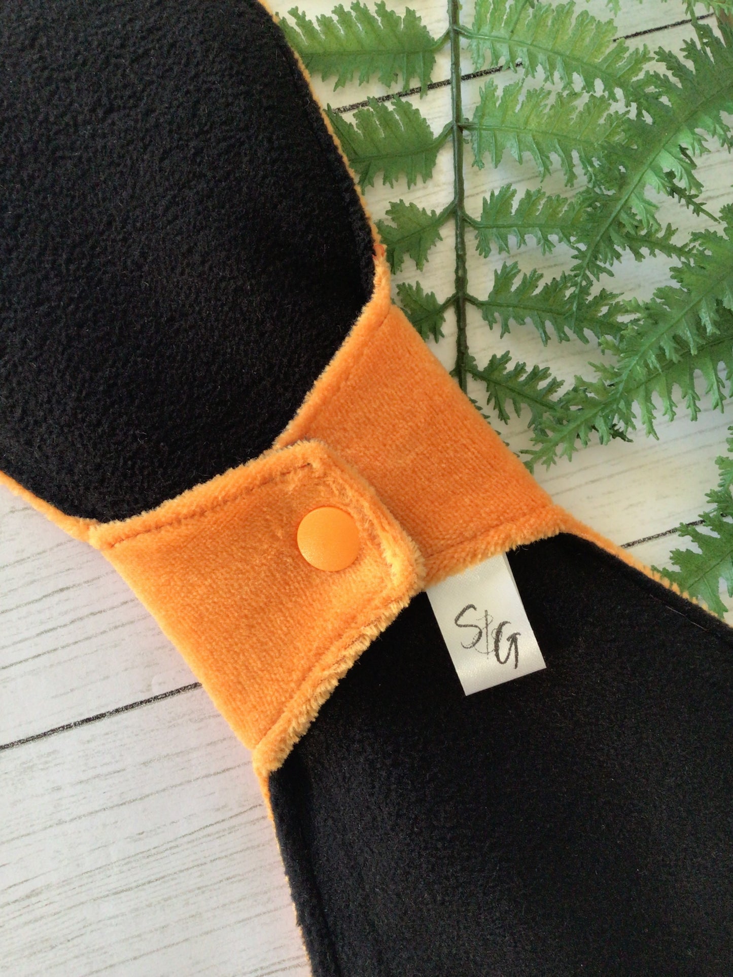 Orange Organic cotton velour gusher pad (made to order)