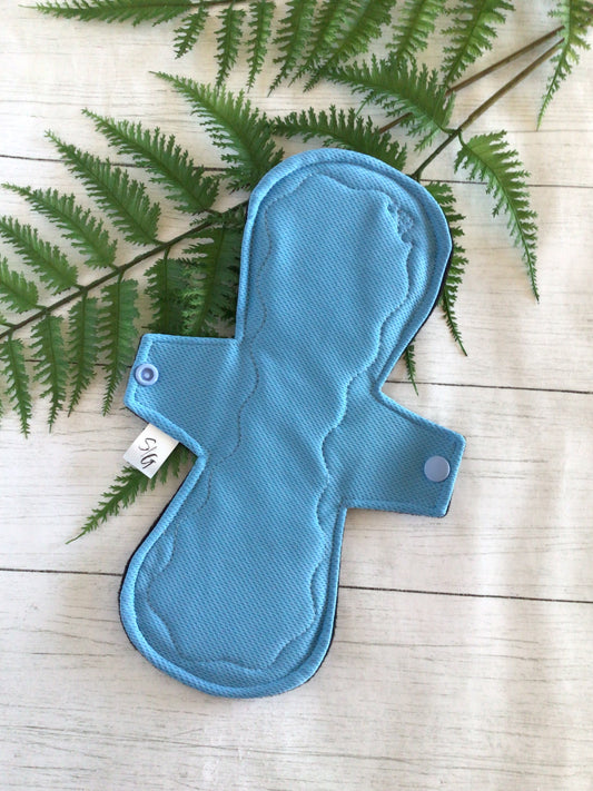 Athletic wicking jersey cloth pads (Made to order) light blue