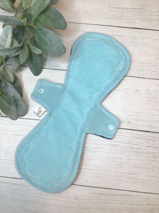 Aqua blue cotton velour cloth pads (made to order)