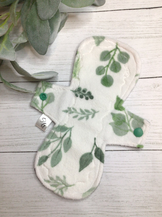 Eucalyptus in Minky cloth pads (made to order)