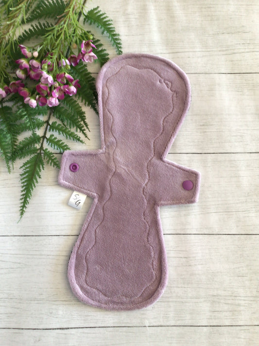 Dusty Lilac cotton velour cloth pads (made to order)