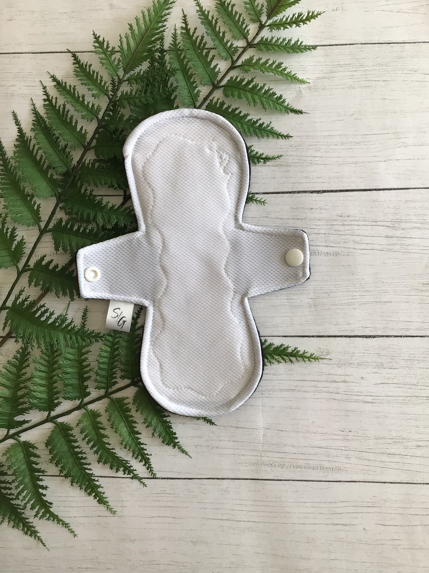 Athletic wicking jersey cloth pads (Made to order) White