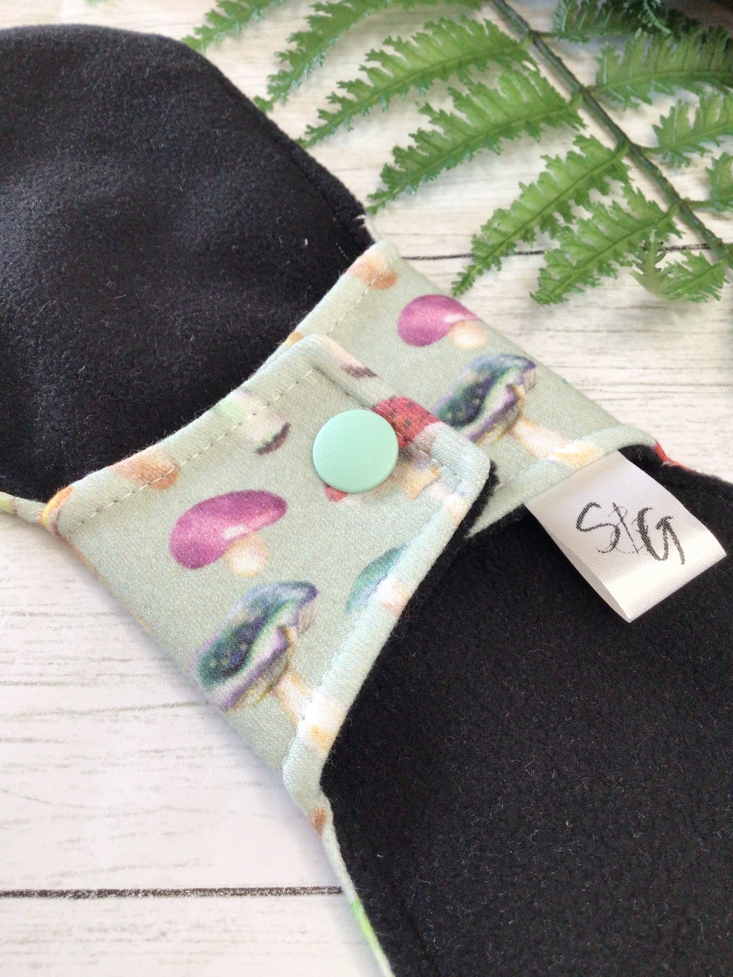 Organic cotton Fall mushroom(made to order) *Round top stitched