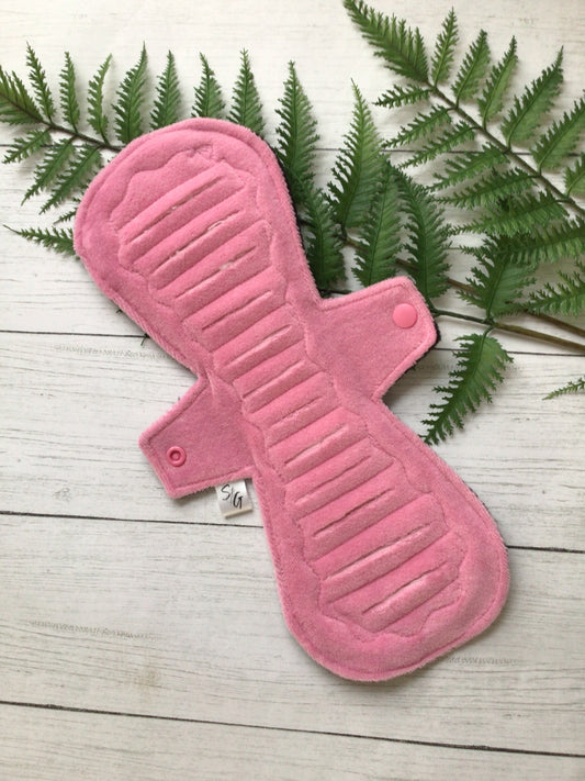 Bubblegum Organic cotton velour gusher pad (made to order)l