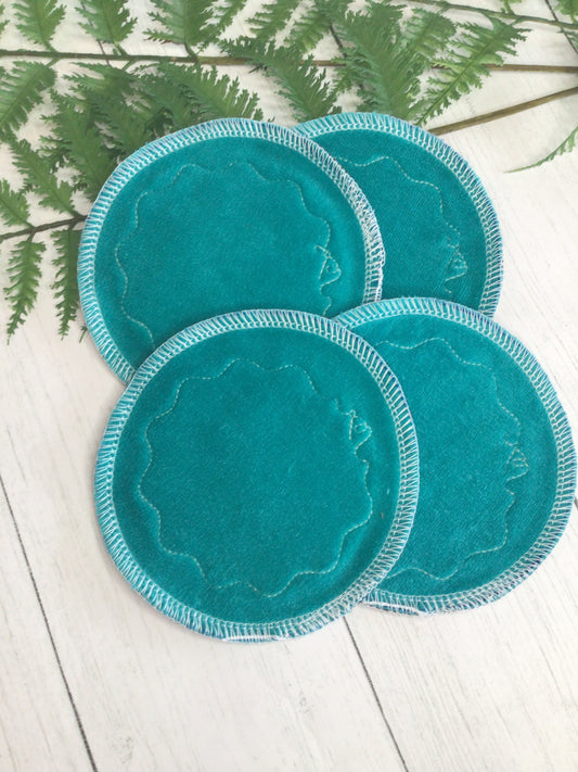 Jade Cotton velour nursing pads (Trim design)