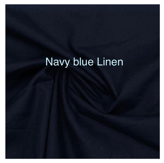 Navy blue Linen (Round top stitched style) reusable cloth pads -customized- made to order