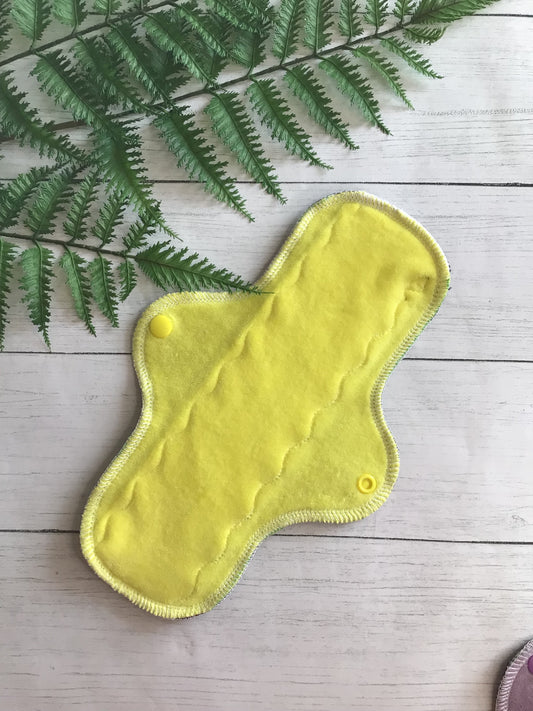 Yellow cotton velour Wrap wing cloth pads (made to order)