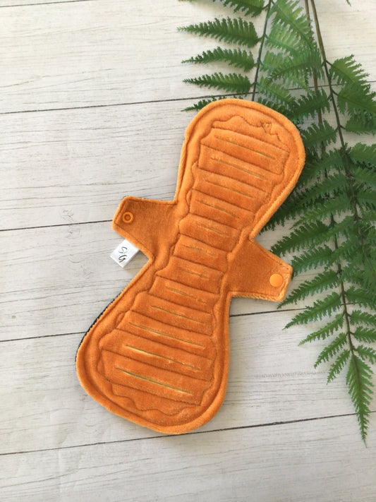 Orange Organic cotton velour gusher pad (made to order)