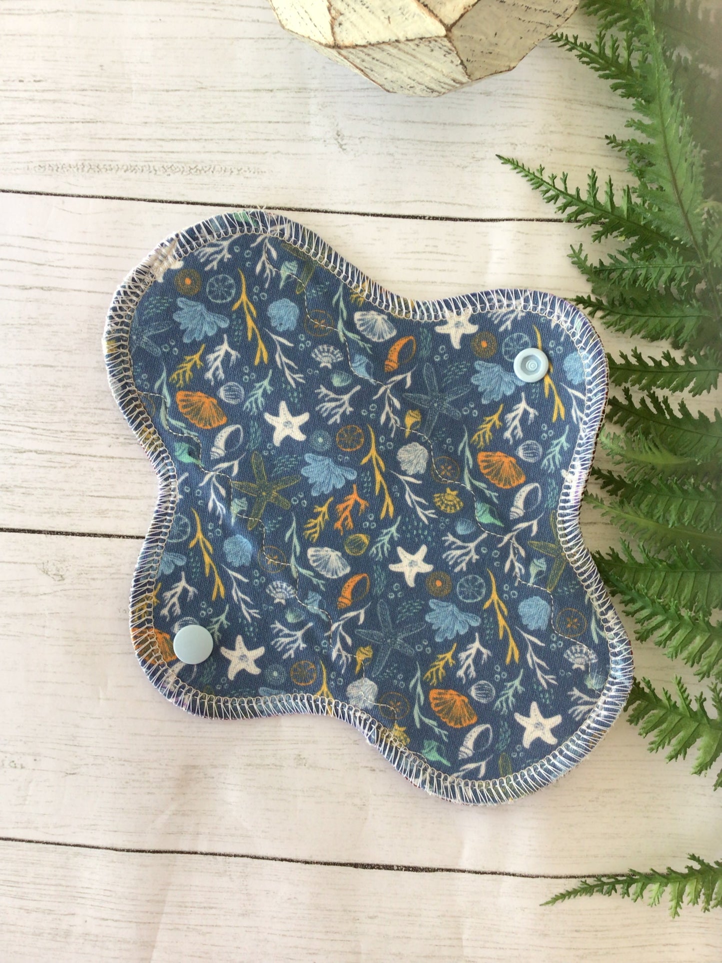 Organic cotton Ocean treasure (made to order) *Wrap wing pad shape