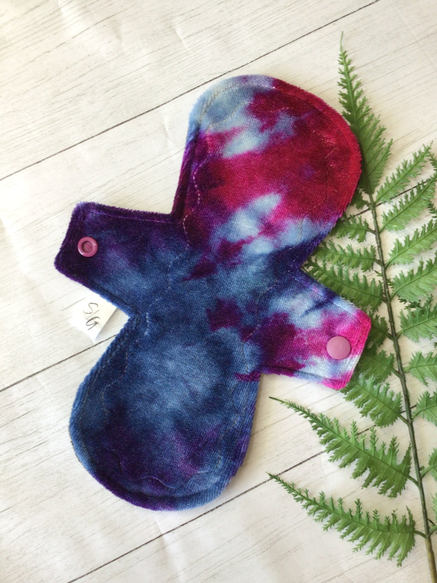 9” moderate Ice dyed bamboo velour cloth pad (ready to ship) ONE OF A KIND