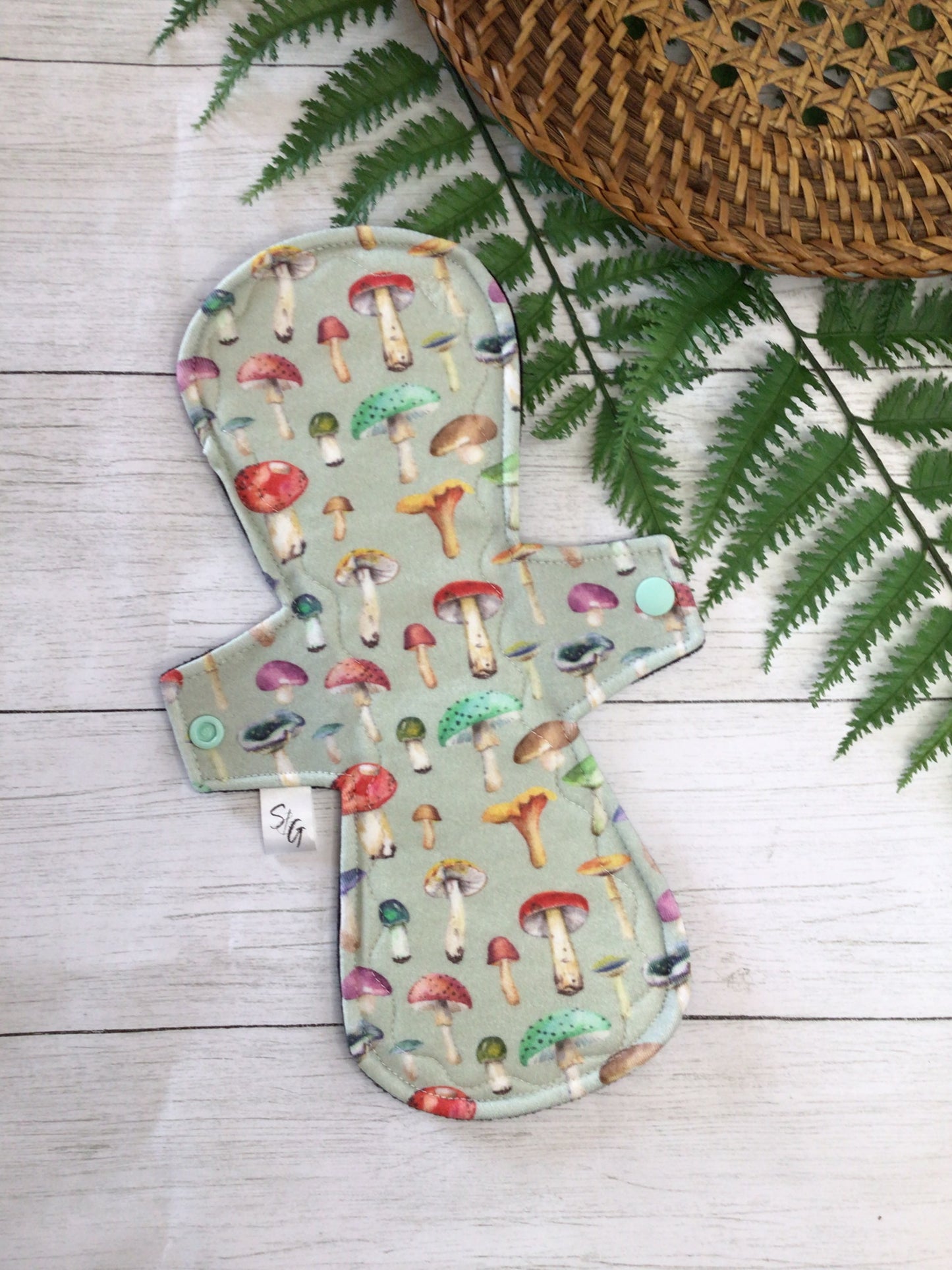 Organic cotton Fall mushroom(made to order) *Round top stitched