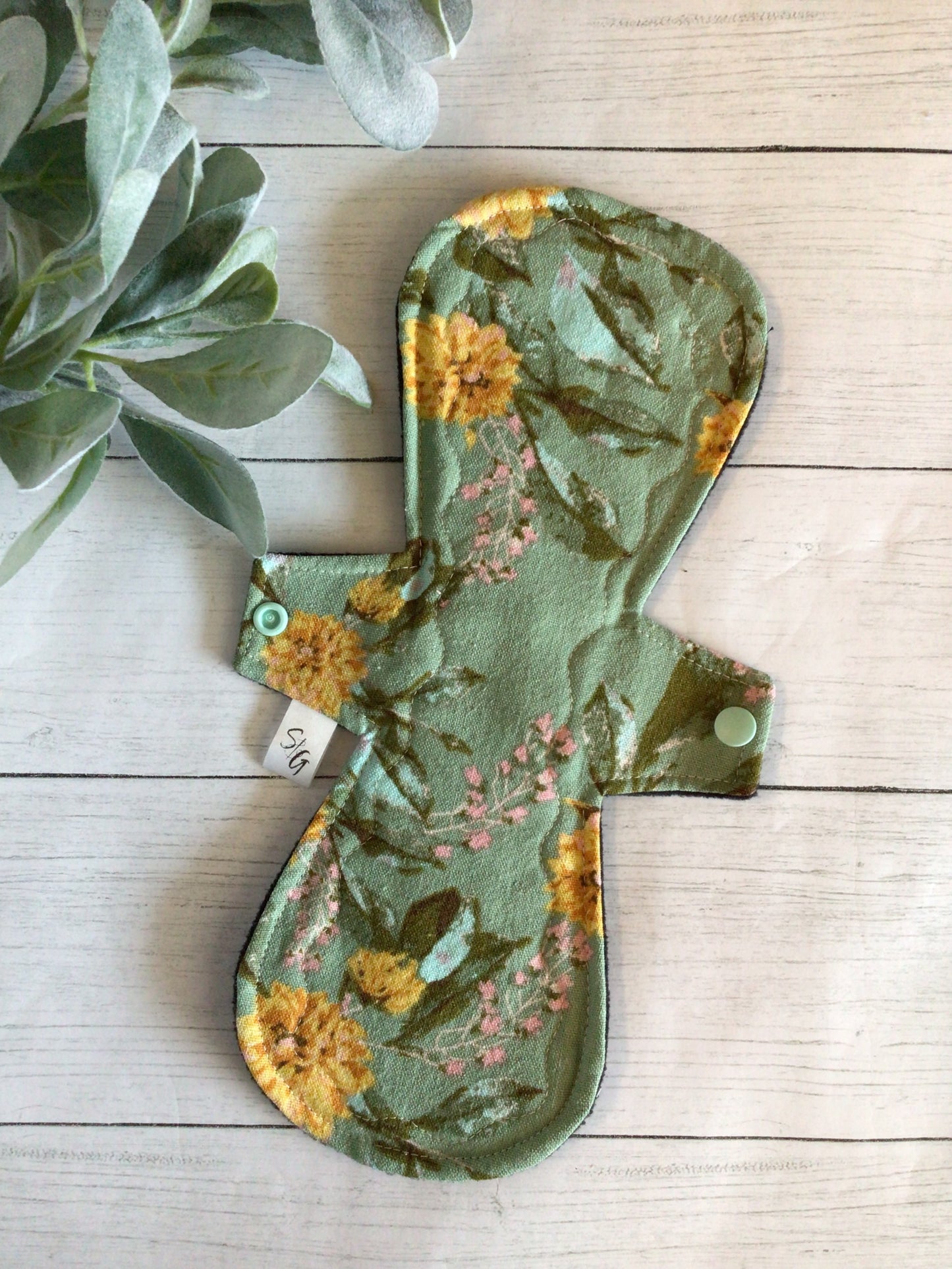 Yellow Floral Linen reusable pads (customized) made to order