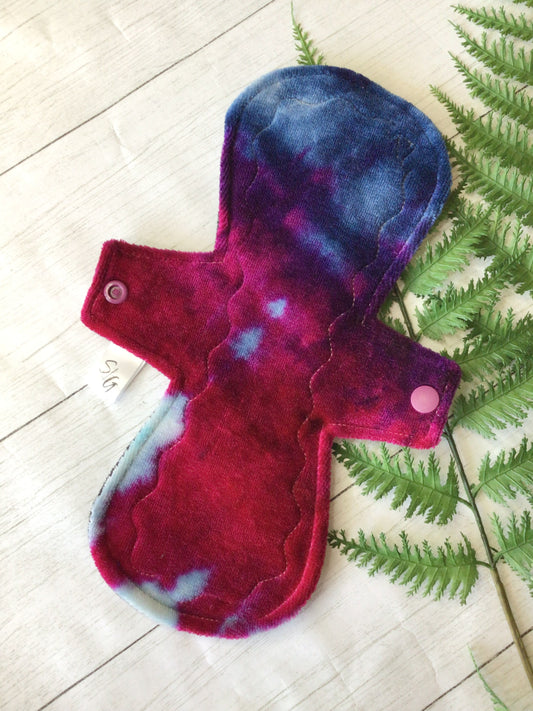 10” moderate Ice dyed bamboo velour cloth pad (ready to ship) ONE OF A KIND