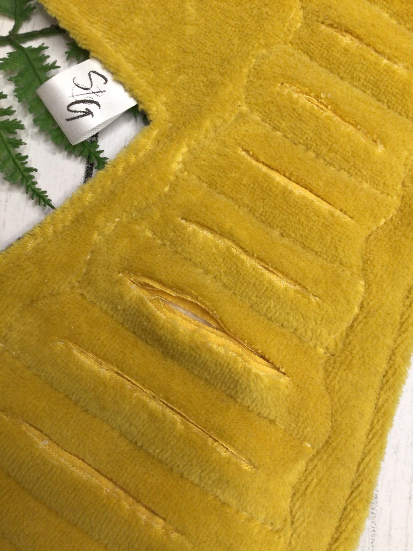 Mustard yellow cotton velour gusher pad (made to order)