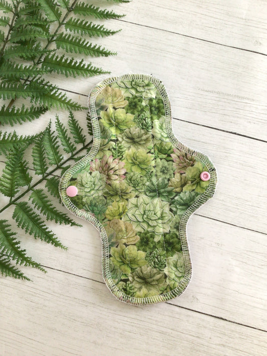 Succulents Cotton print cloth pads (Made to order)