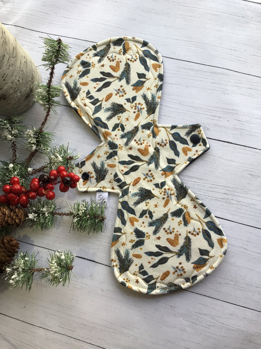 Winter mistletoe sprigs Organic cotton cloth pads (made to order)