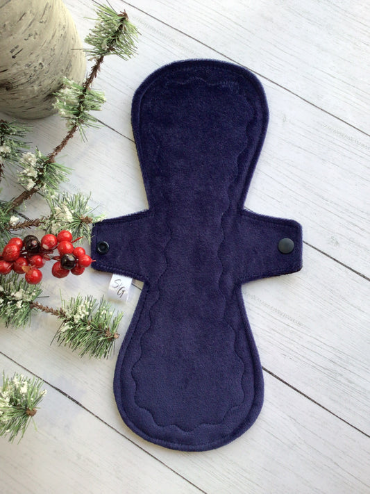 Winter blue velvet cloth pads (made to order)