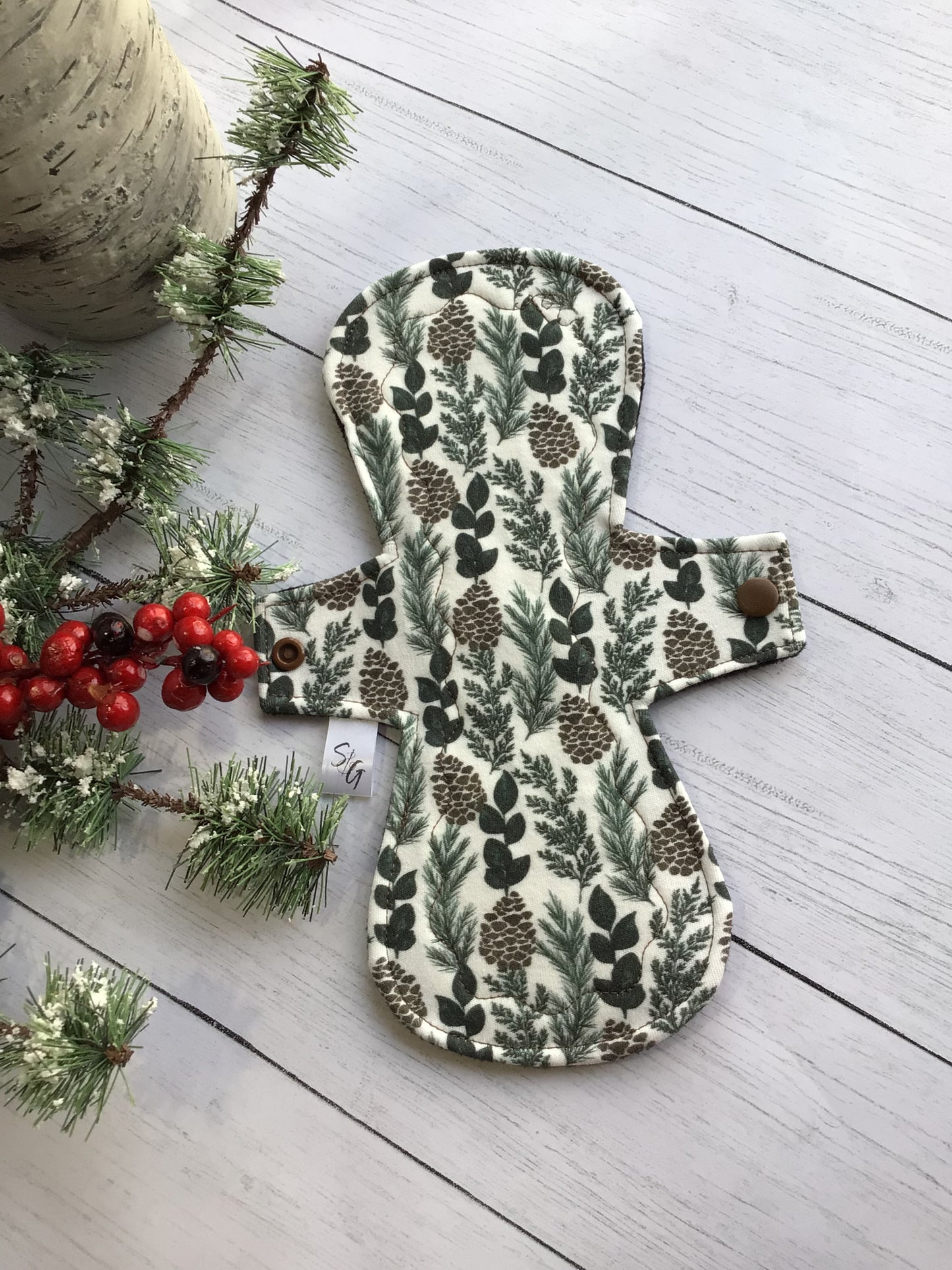 Winter Pine Organic cotton cloth pads (made to order)