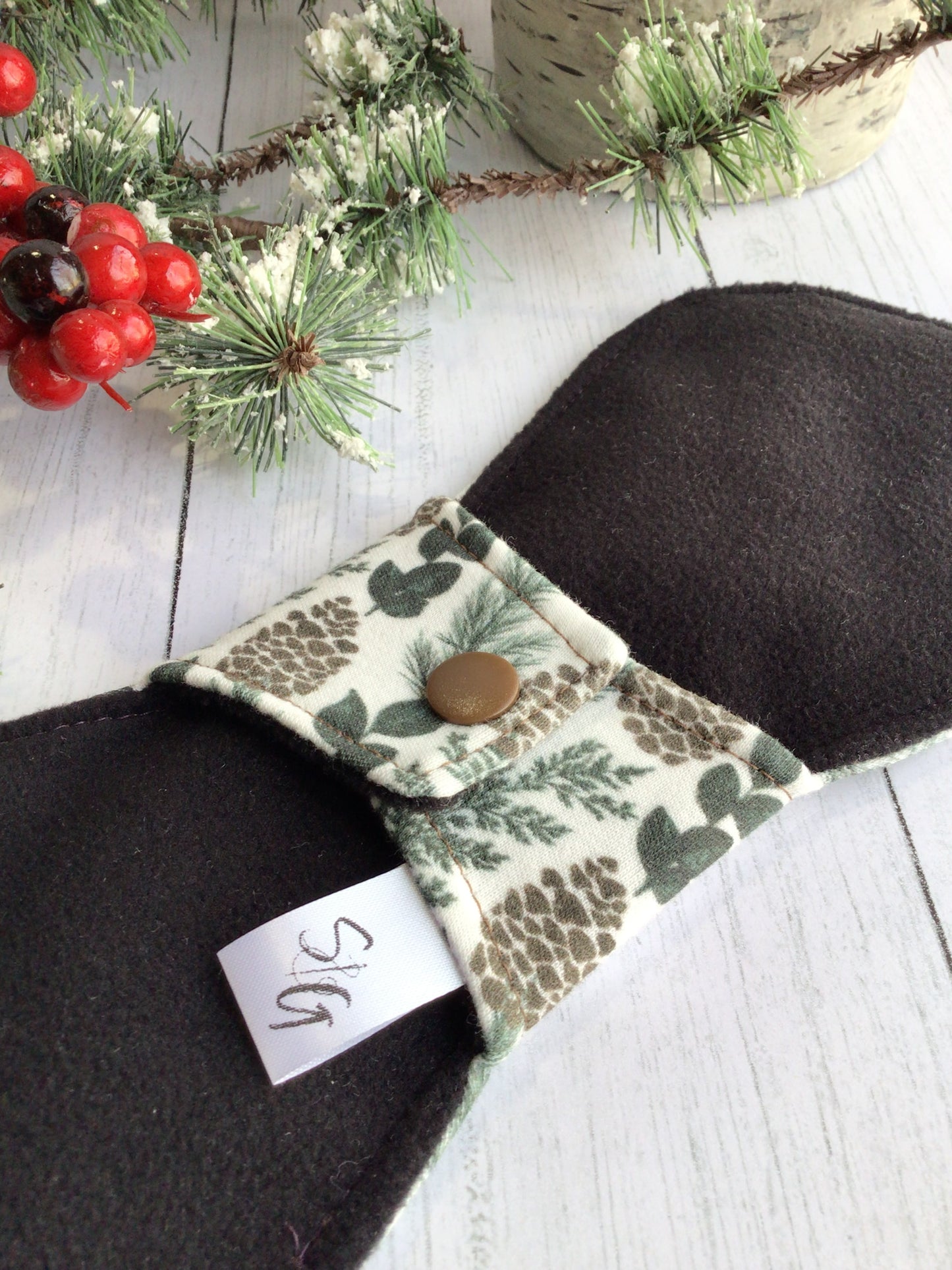 Winter Pine Organic cotton cloth pads (made to order)