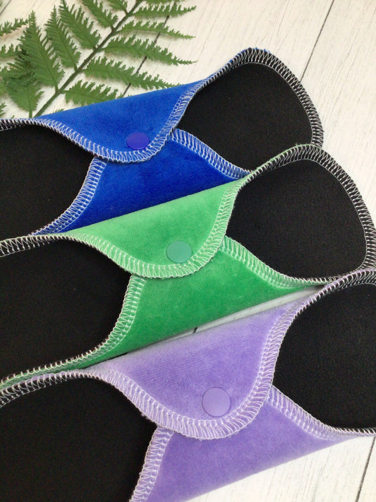 Set of 3 Cotton velour pantyliners (choice of color and size)