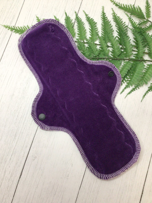 Amethyst Organic cotton velour wrap wing cloth pads (made to order)