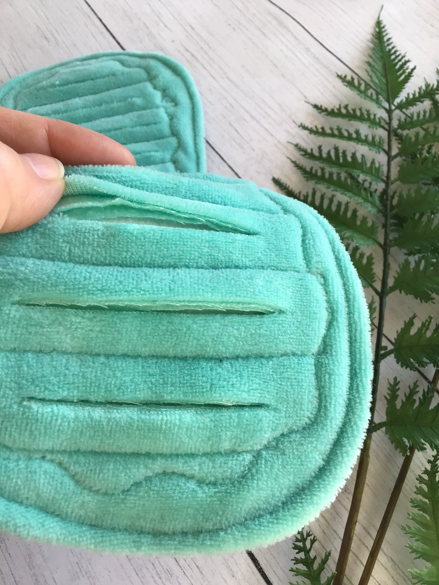 Organic Spearmint cotton velour gusher pad (made to order)