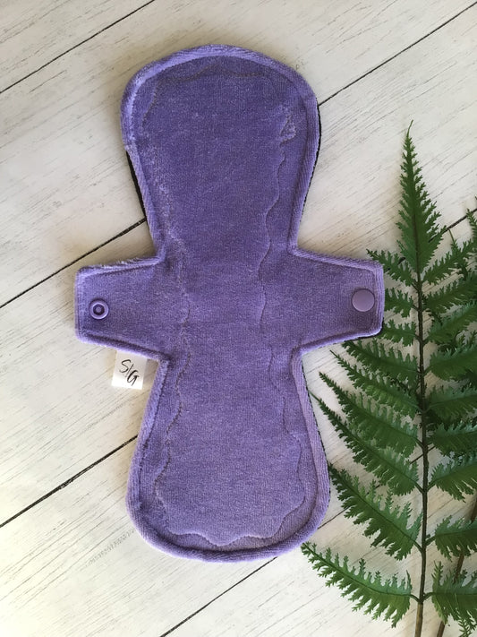 Lilac cotton velour cloth pads (made to order)