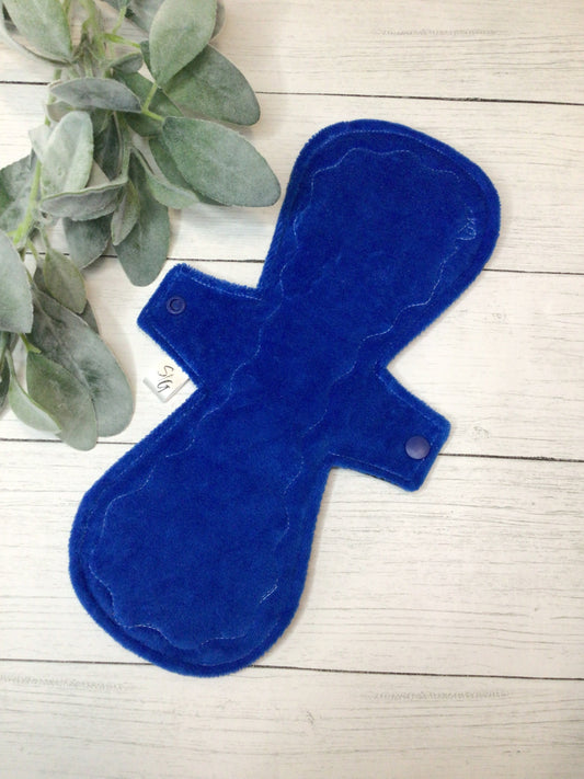 Royal blue cotton velour cloth pads (made to order)