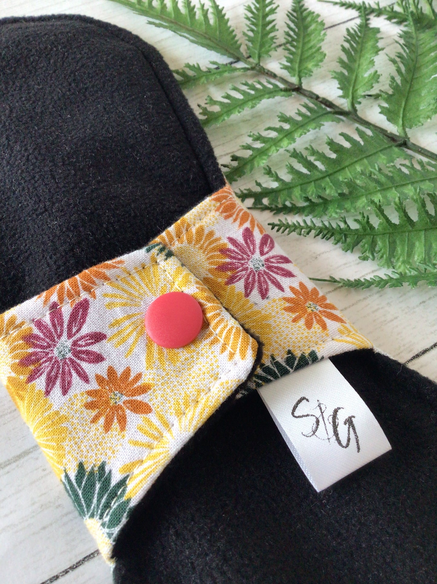 Strawflower cotton print cloth pads (Made to order)