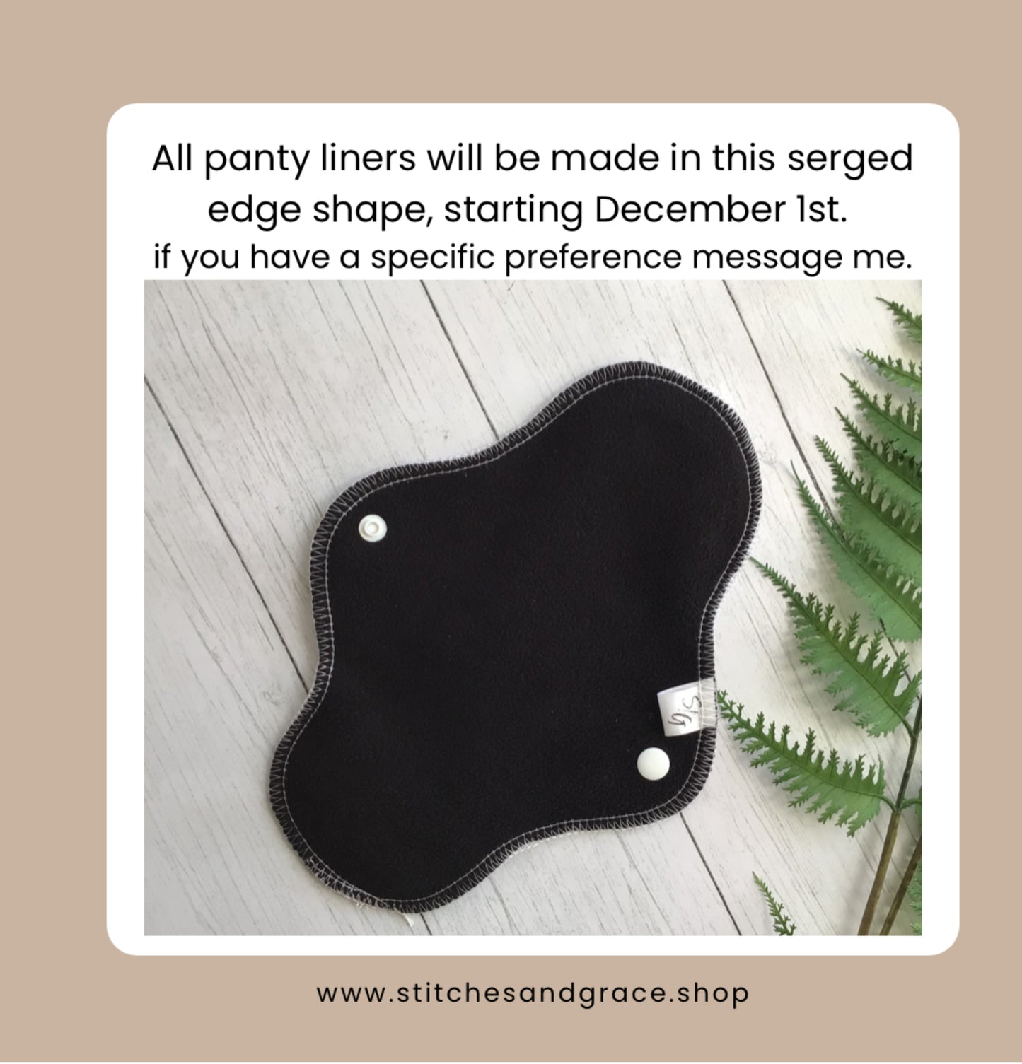 Winter mistletoe sprigs Organic cotton cloth pads (made to order)