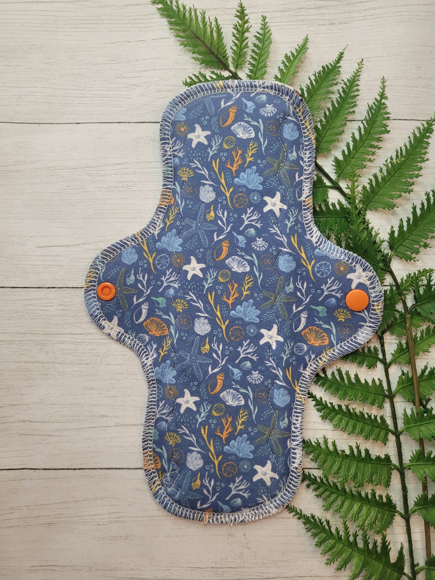Ocean treasures Organic cotton interlock cloth pads (made to order) *Wrap wing pad shape
