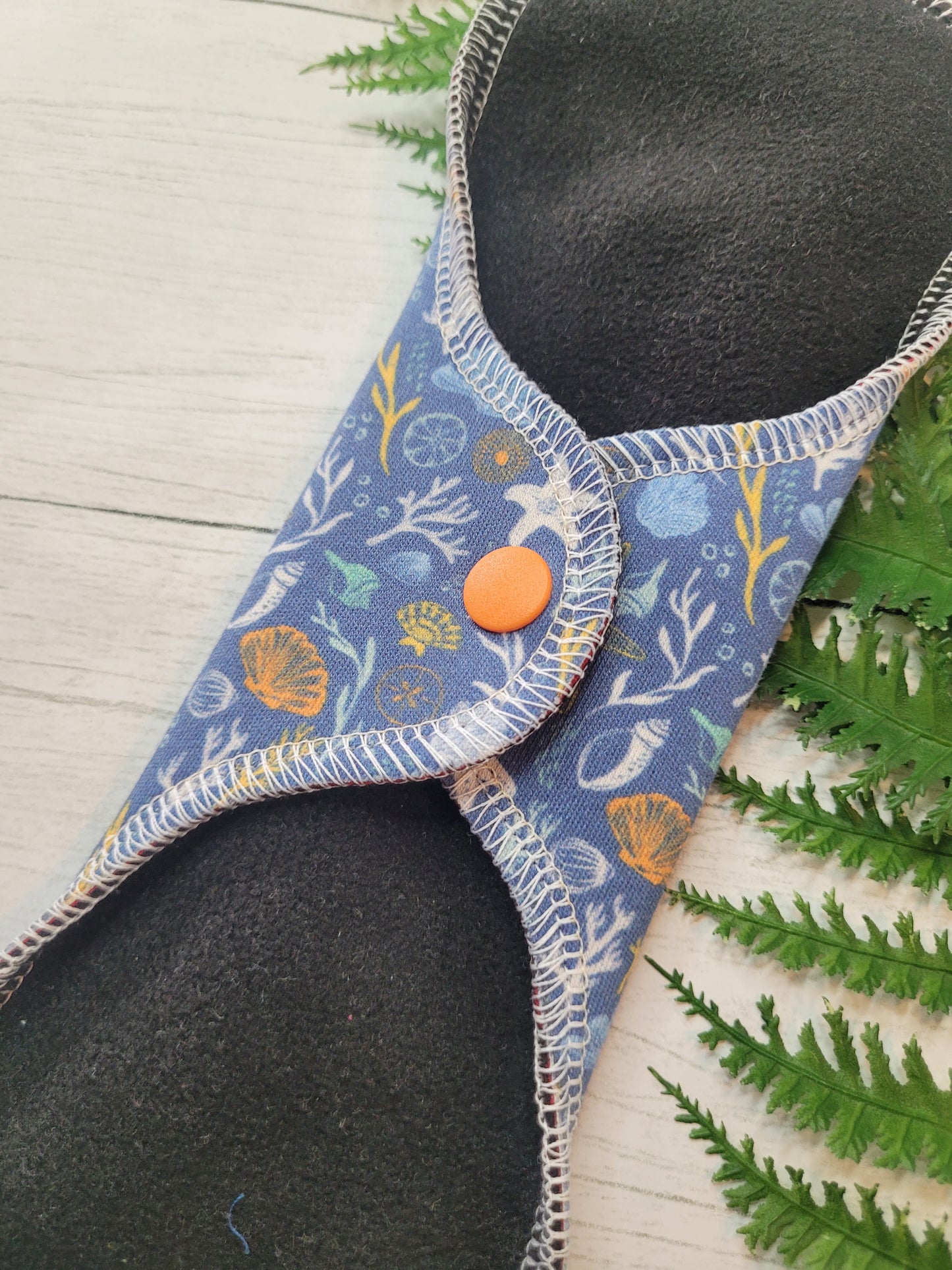 Ocean treasures Organic cotton interlock cloth pads (made to order) *Wrap wing pad shape