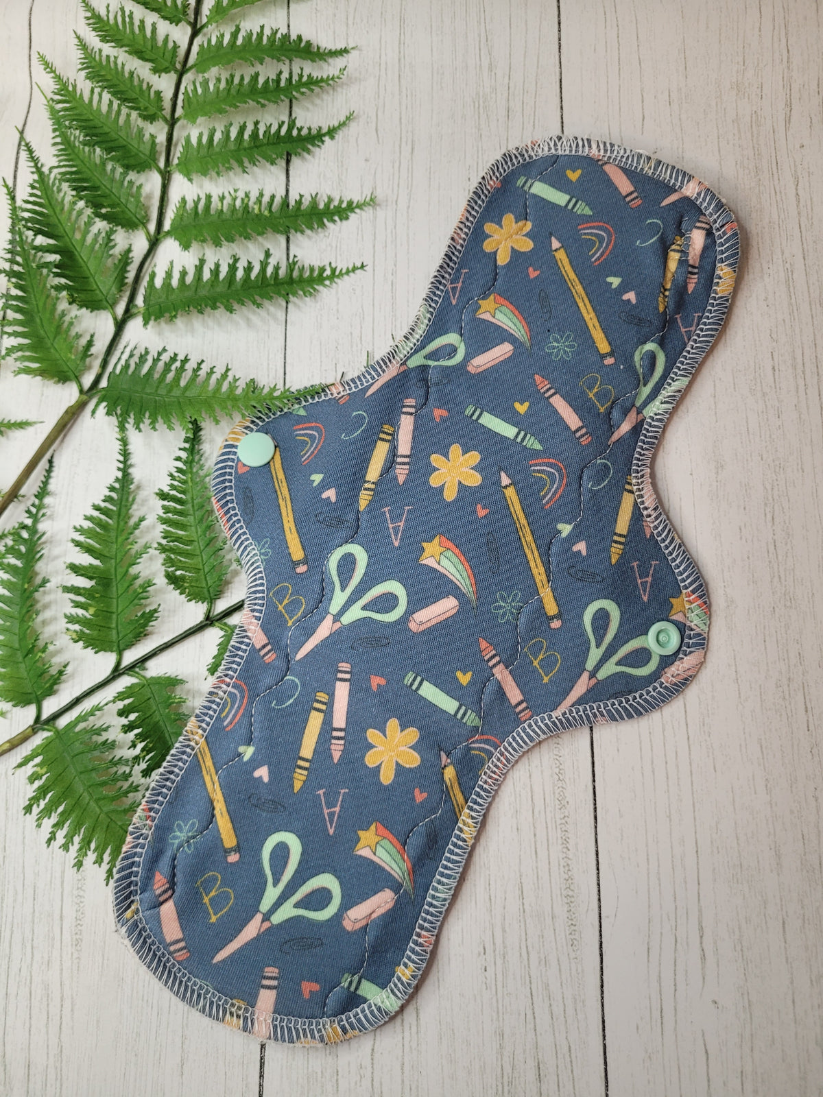 Organic cotton Craft time (made to order) *Wrap wing pad shape