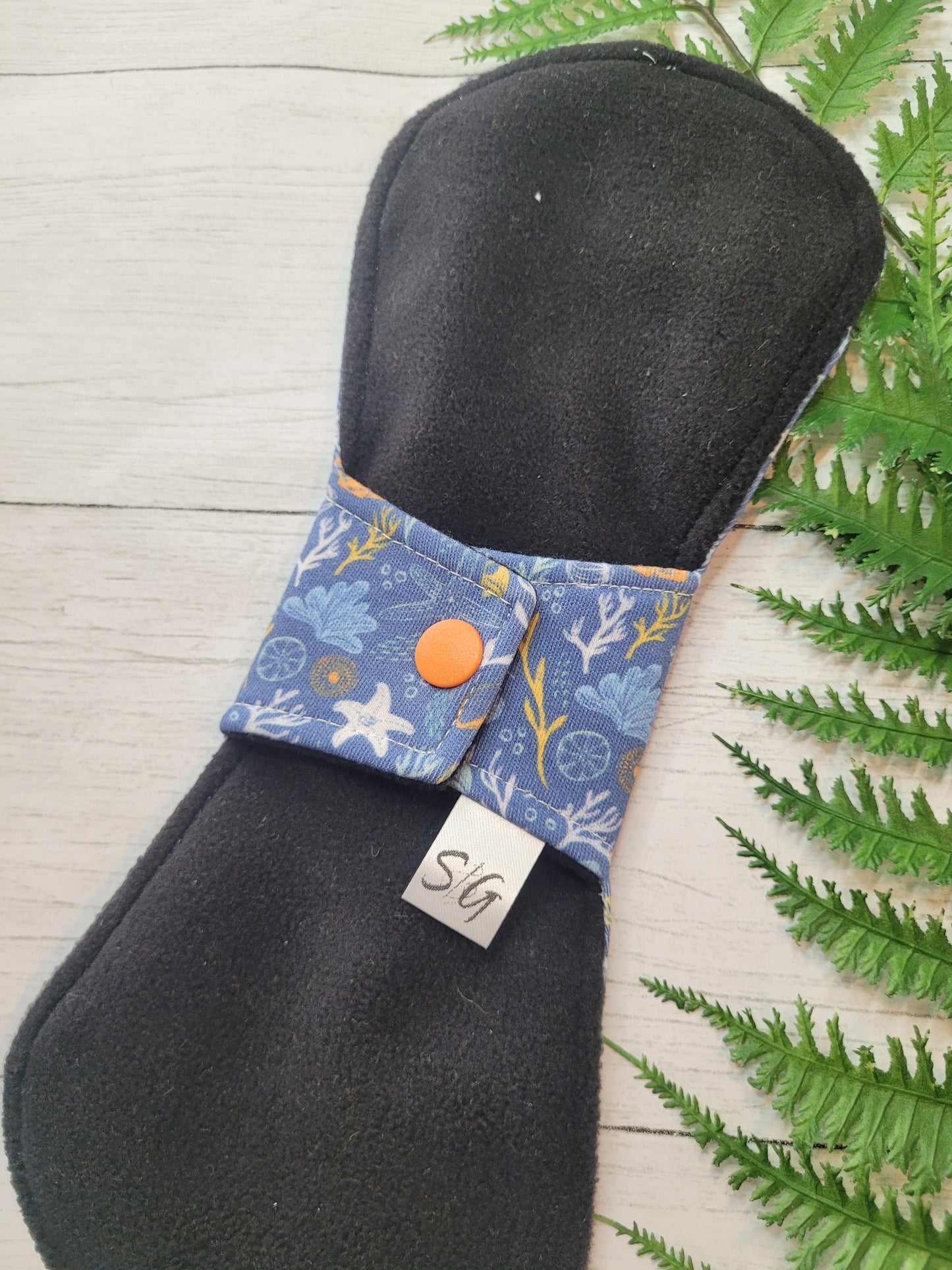 Organic cotton Ocean treasure (made to order) *Round top stitched