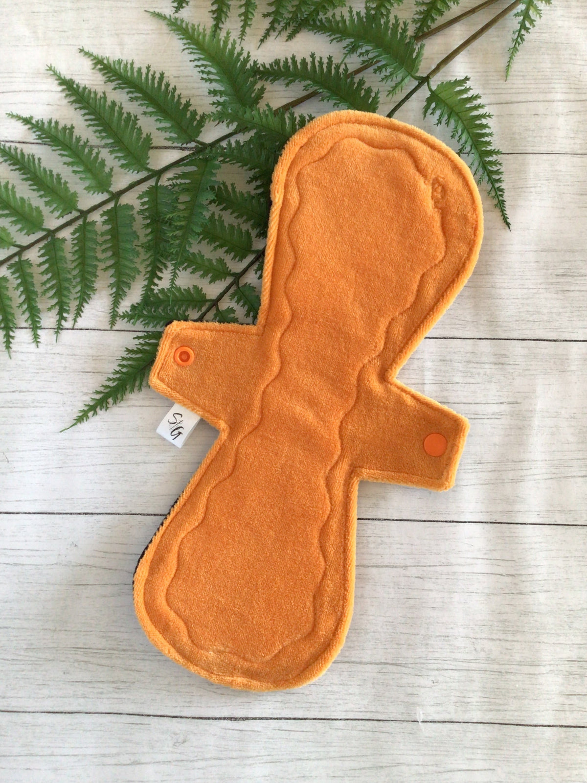 Organic orange cotton velour cloth pads (made to order)