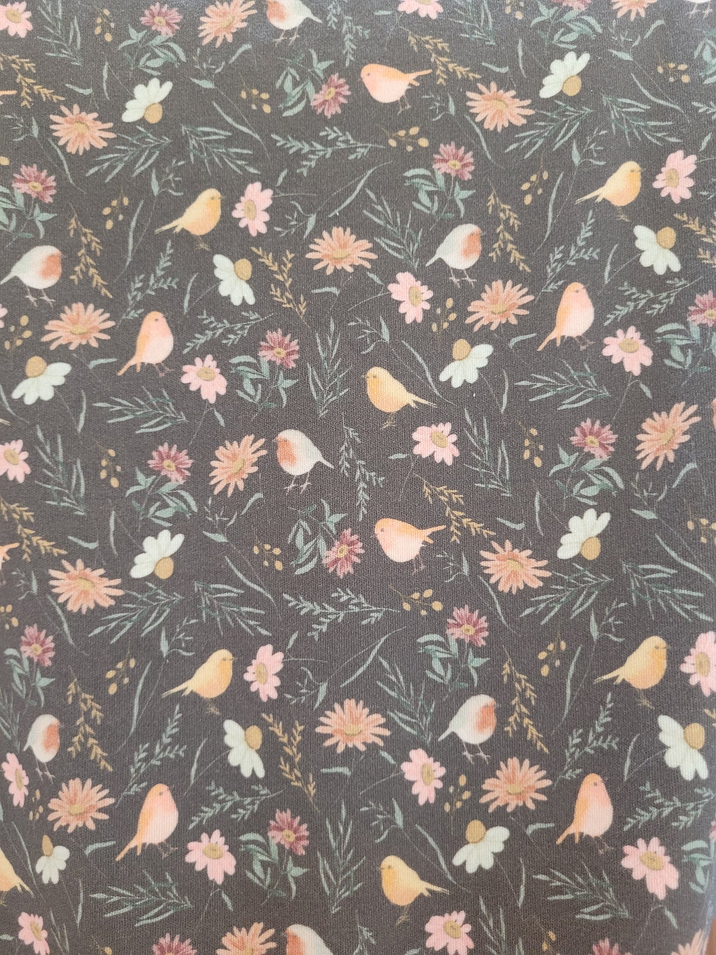 Organic cotton Birds N blooms (made to order) *Wrap wing pad shape