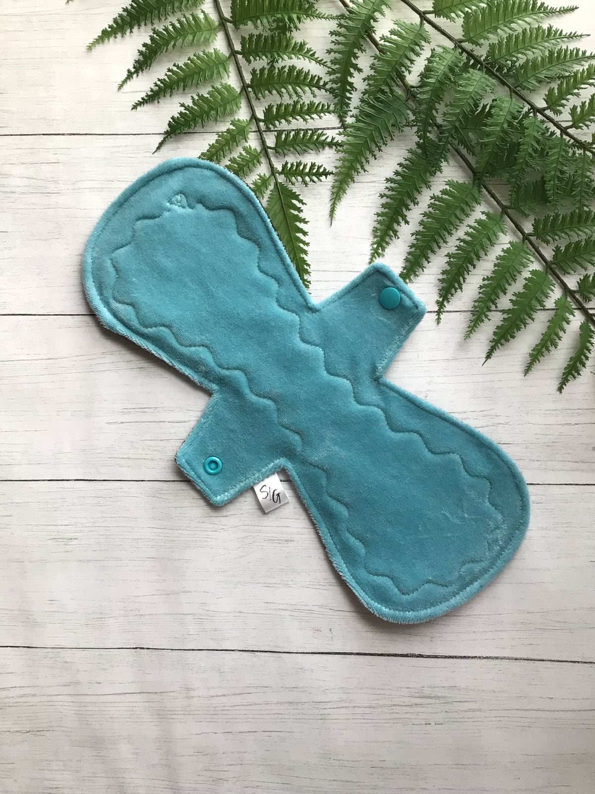Seafoam cotton velour cloth pads (made to order)