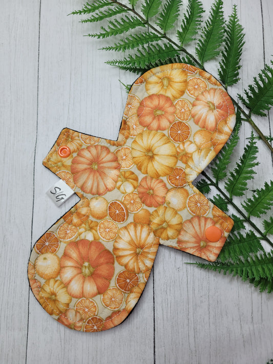 Citrus harvest cotton print cloth pads (made to order, custom options)
