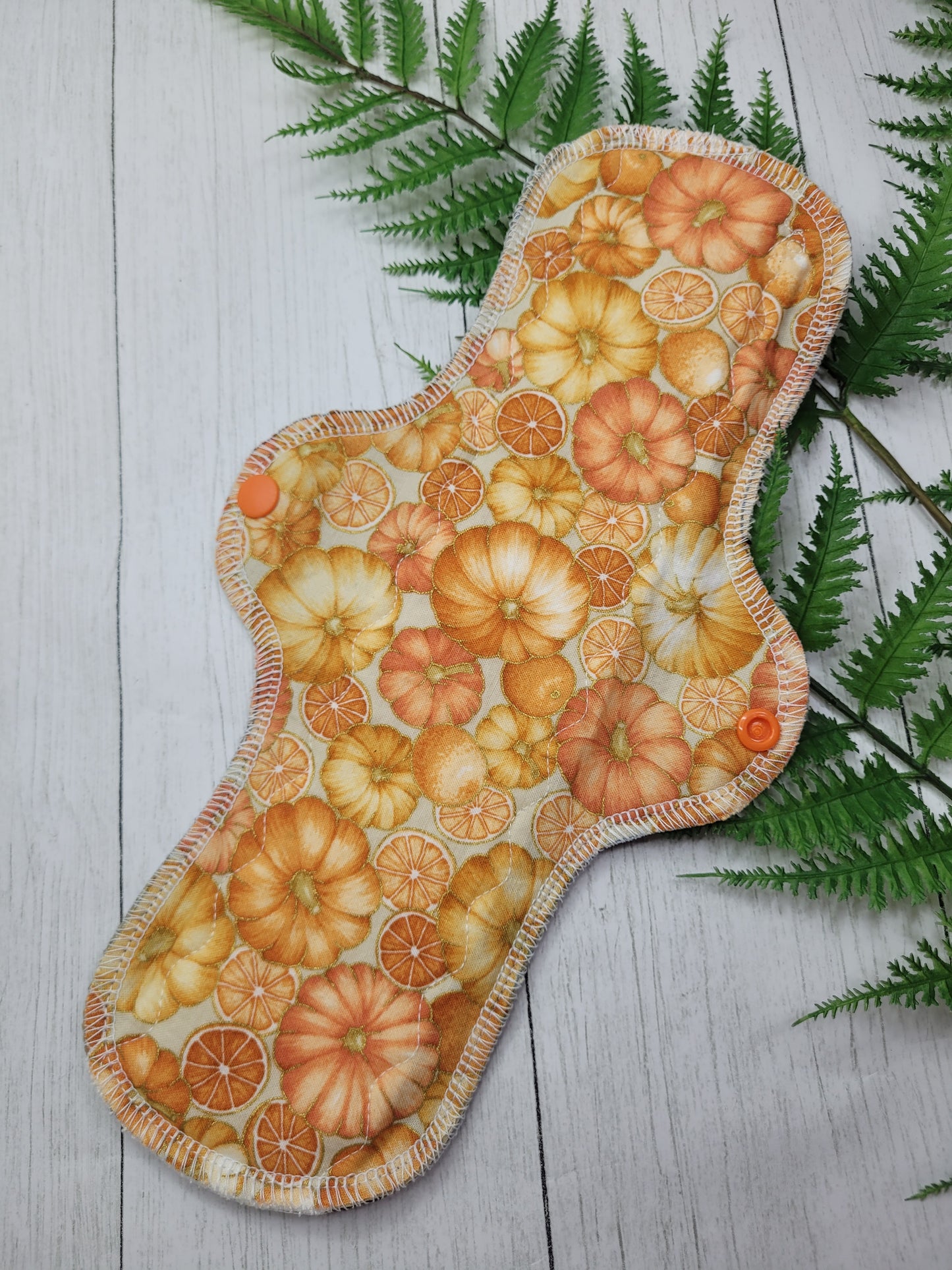 Citrus harvest cotton print cloth pads Wrap Wing (made to order, custom options)