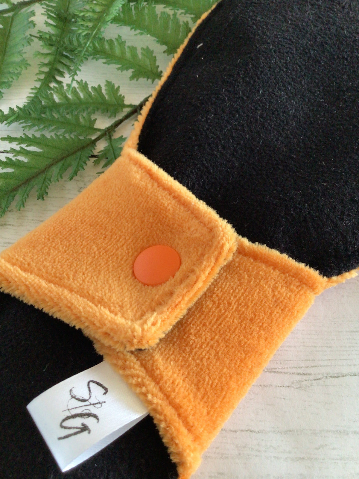 Organic orange cotton velour cloth pads (made to order)